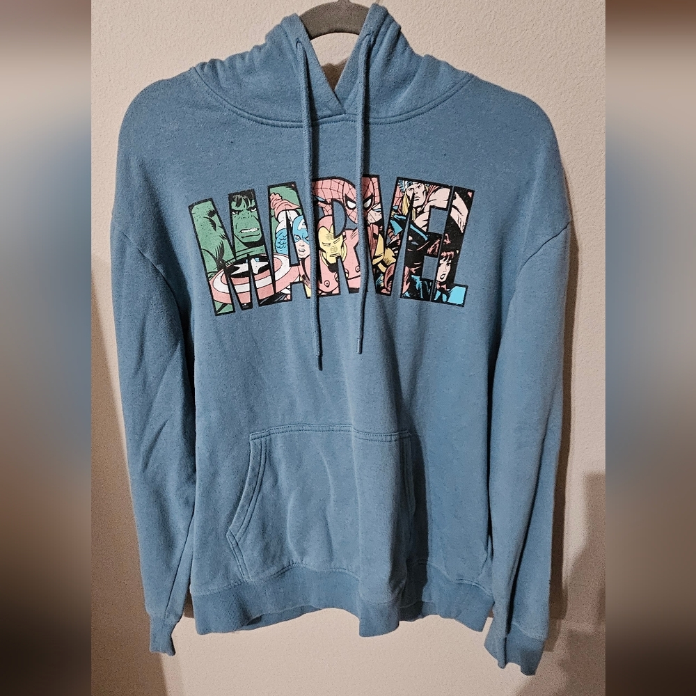 Marvel Blue Graphic Hoodie